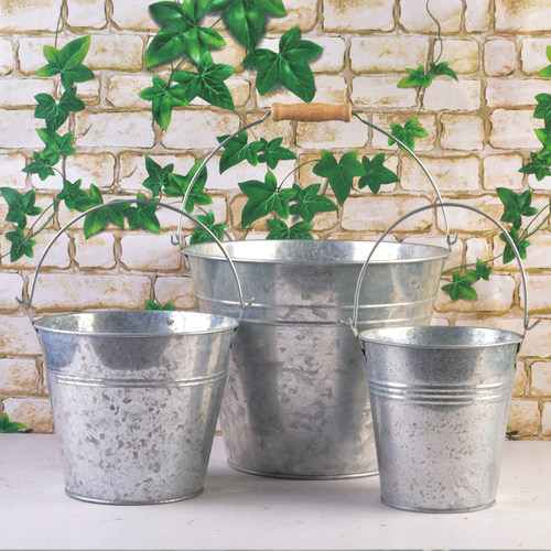 北欧餐厅海鲜多肉花盆收纳铁皮桶