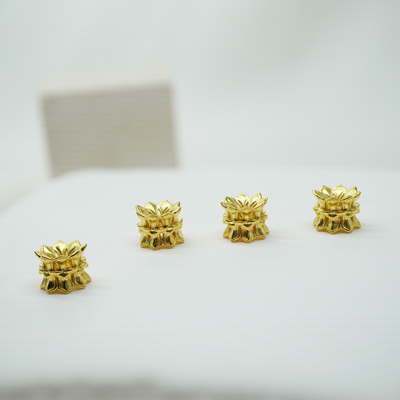 金包银线束双面莲花文玩饰品配件