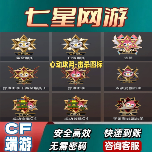 CF穿越火线心动攻势-击杀图标永久 非estar炫石LGD战队击杀图标