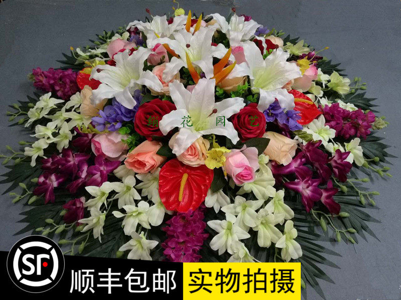 酒店餐桌花北京餐桌花仿真餐桌花假花圆桌花台花绢花包邮