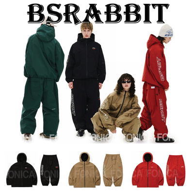 BSRABBIT韩国滑雪服防水单板连帽