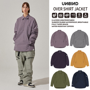 24UNBIND韩国滑雪服男女款单板双板高防水套头卫衣衬衫保暖翻领2L