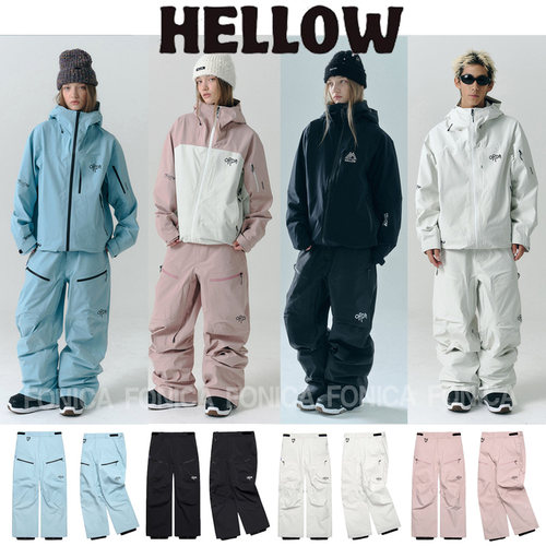 HELLOW韩国滑雪裤防水透气白色3L