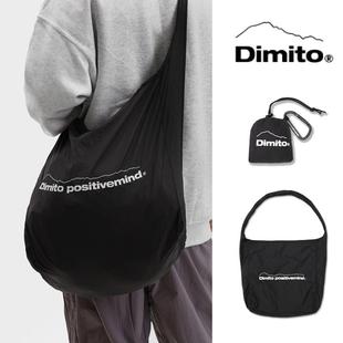 DIMITO韩国滑雪单肩包斜挎包男女款单板双板耐磨黑色