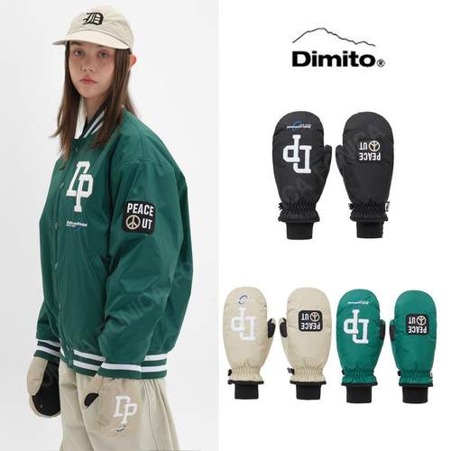 加棉防水滑雪手套DIMITO卡其色