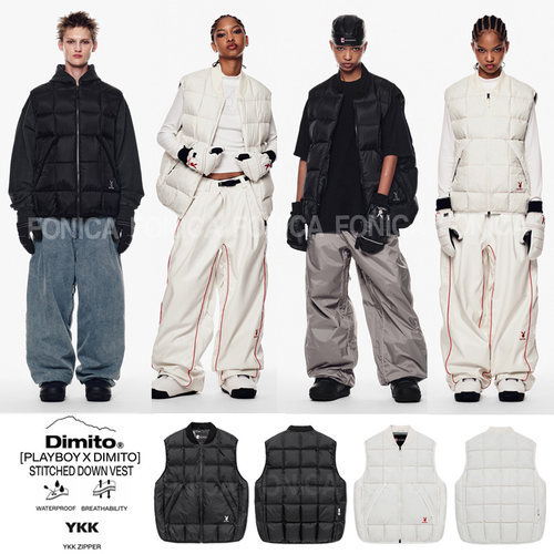 DIMITO韩国羽绒马甲滑雪服防水