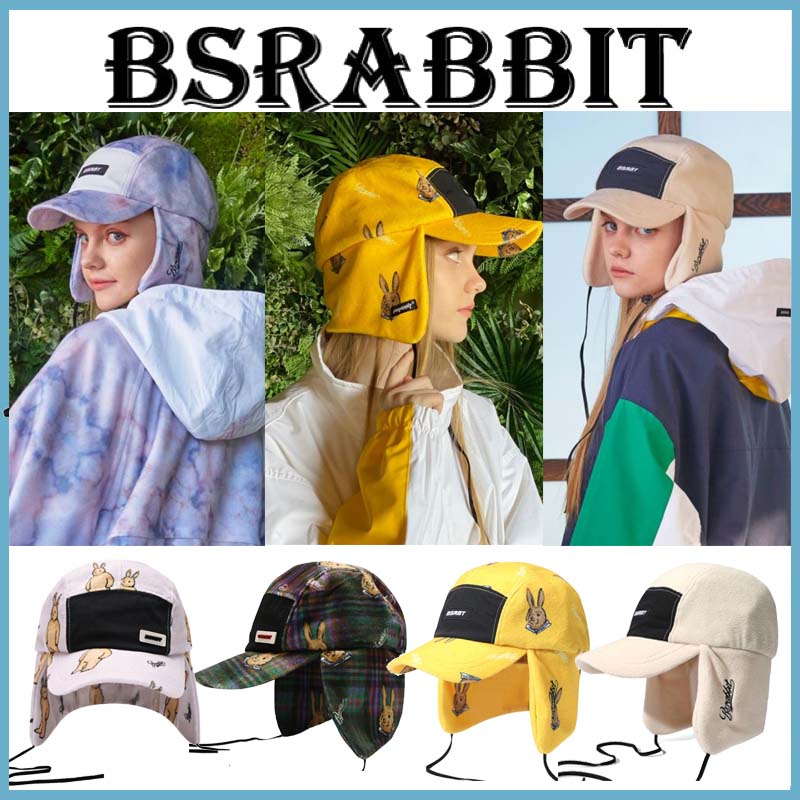 BSRABBIT韩国滑雪帽子单双板男女款户外耳朵平沿帽防寒风休闲