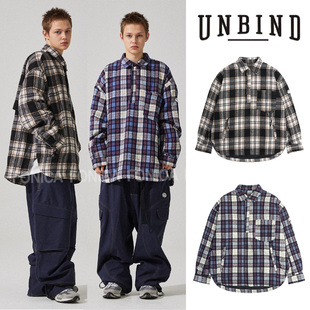 2526UNBIND韩国滑雪防水卫衣衬衫 加厚保暖格子外套单板 儿女男款