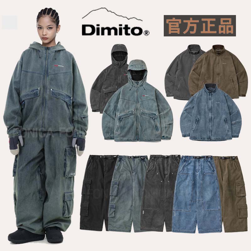DIMITO韩国牛仔滑雪服上衣裤防水图片