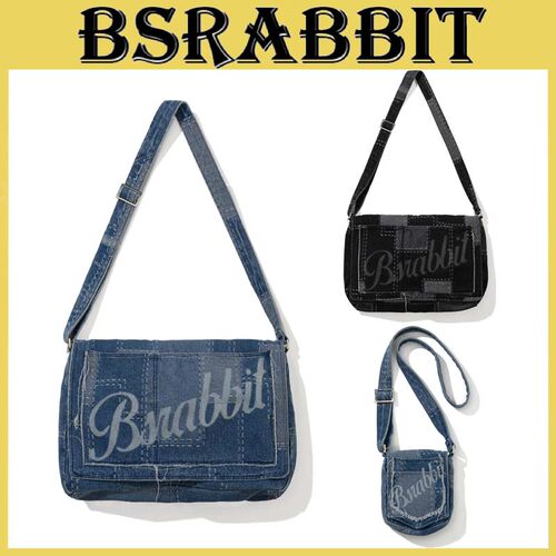 BSRABBIT牛仔单肩包挎包斜跨包包
