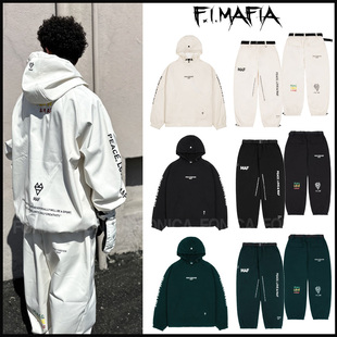 FMAFIA韩国滑雪防水卫衣裤防风套头连帽单板双板乳白色黑色滑雪服