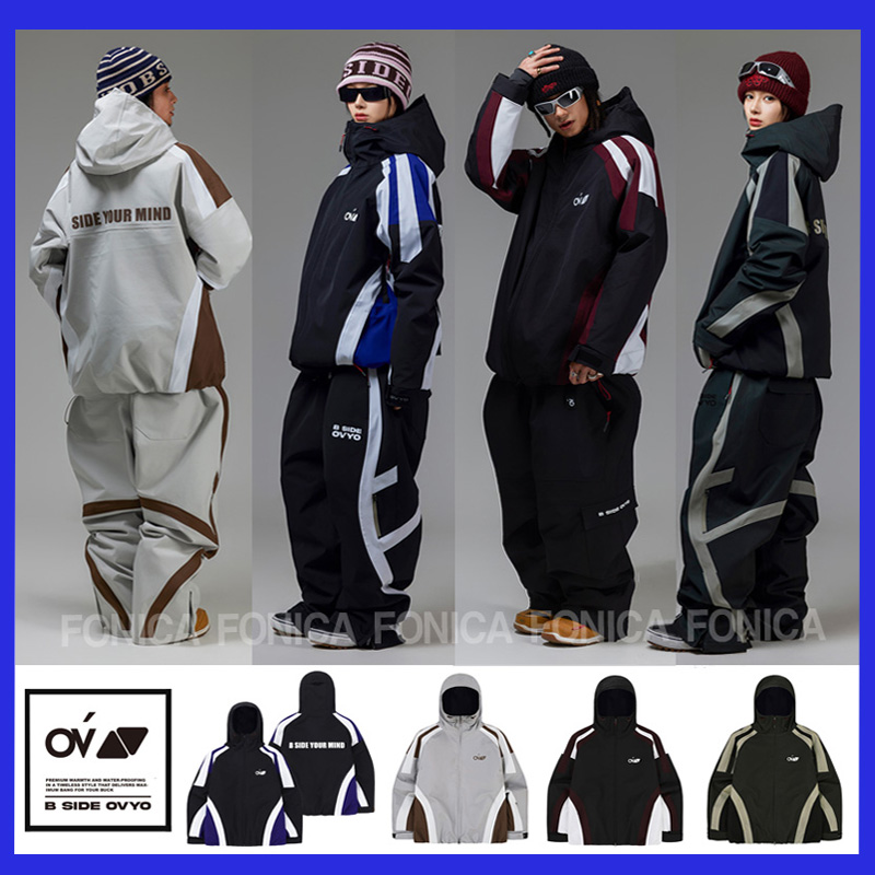 OVYO滑雪服防水防风韩国连帽拉链