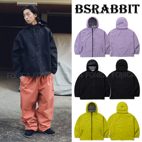 24BSRABBIT韩国滑雪服男女款单板双板拉链滑雪衣连帽防水防风透3L