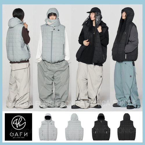 GAFH韩国滑雪服防水风连帽马甲