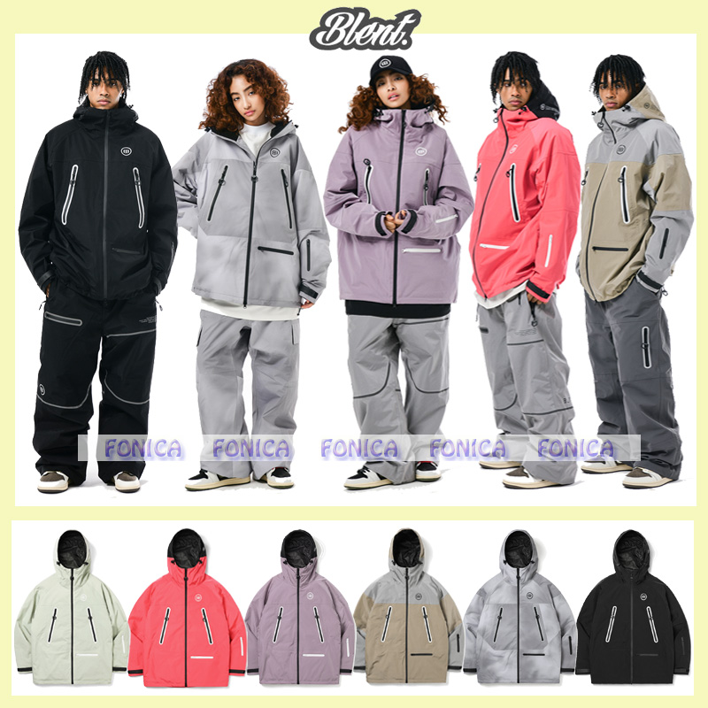 BLENT防水连帽开衫耐磨滑雪服