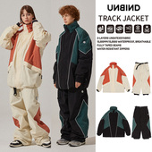 24UNBIND韩国滑雪服男女款 单板双板保暖耐磨防水户外风衣橘绿色2L