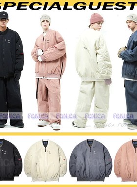 SPECIALGUEST滑雪服 防水男女款单板双板保暖乳白色开衫耐磨韩国