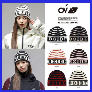 2526OVYO韩国滑雪帽针织帽运动帽防寒防风保暖户外运动白色黑色