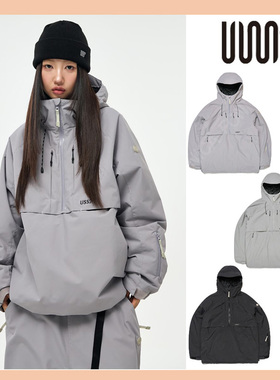 2526USS2韩国滑雪服防水防风衣男女款单板双板连帽套头保暖紫色