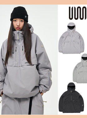 USS2韩国滑雪服防水单板灰紫色