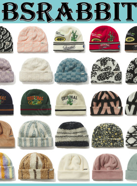 24BSRABBIT韩国滑雪帽针织帽运动帽防寒防风保暖户外运动白色绿色