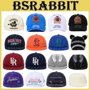 2627BSRABBIT韩国滑雪棒球帽子男女款休闲帽运动帽蓝色橘色酒红色