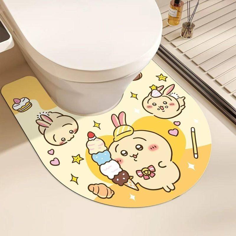 吉伊卡哇马桶地垫浴室防滑马桶硅藻泥U型垫厕所防溅尿吸水脚垫,家庭/个人清洁工具,地垫,淘宝优惠券,粉丝福利购,淘宝优惠卷