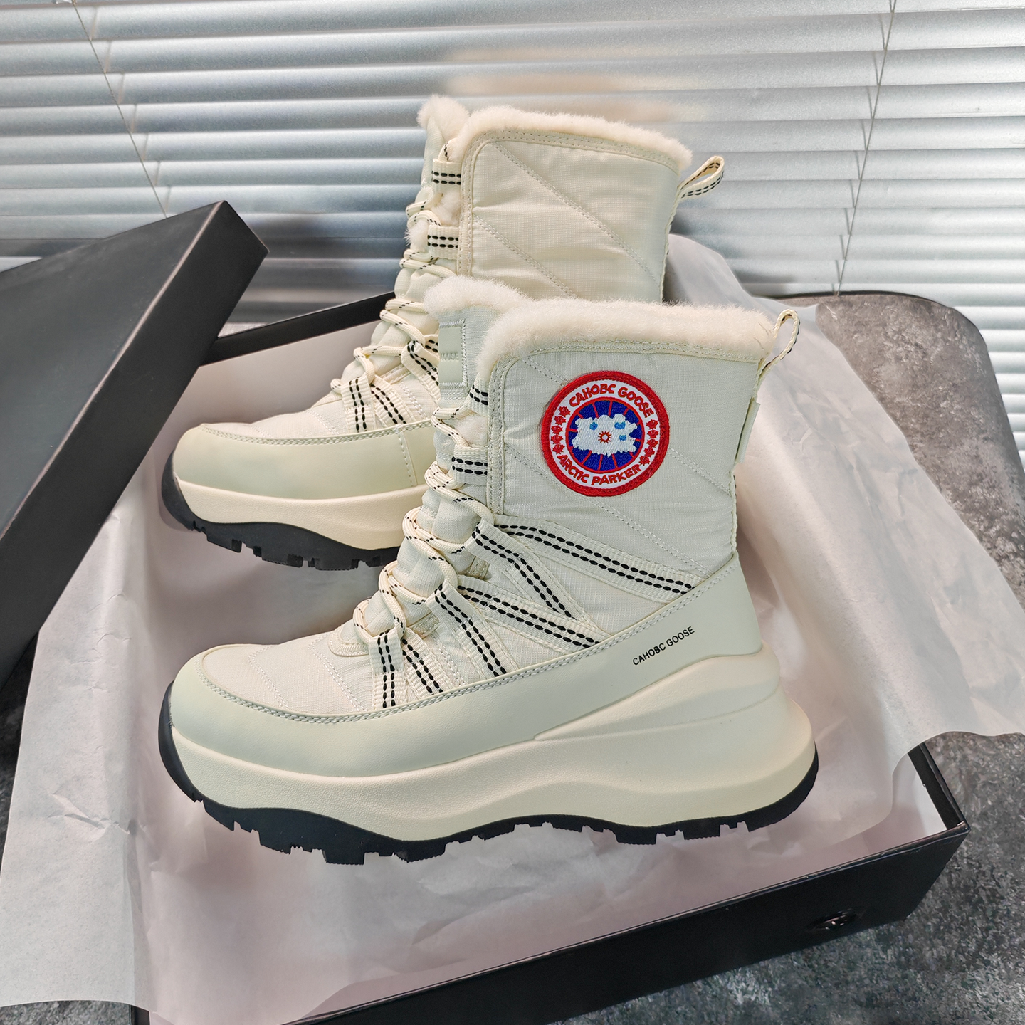 加绒加厚雪地靴女皮毛一体