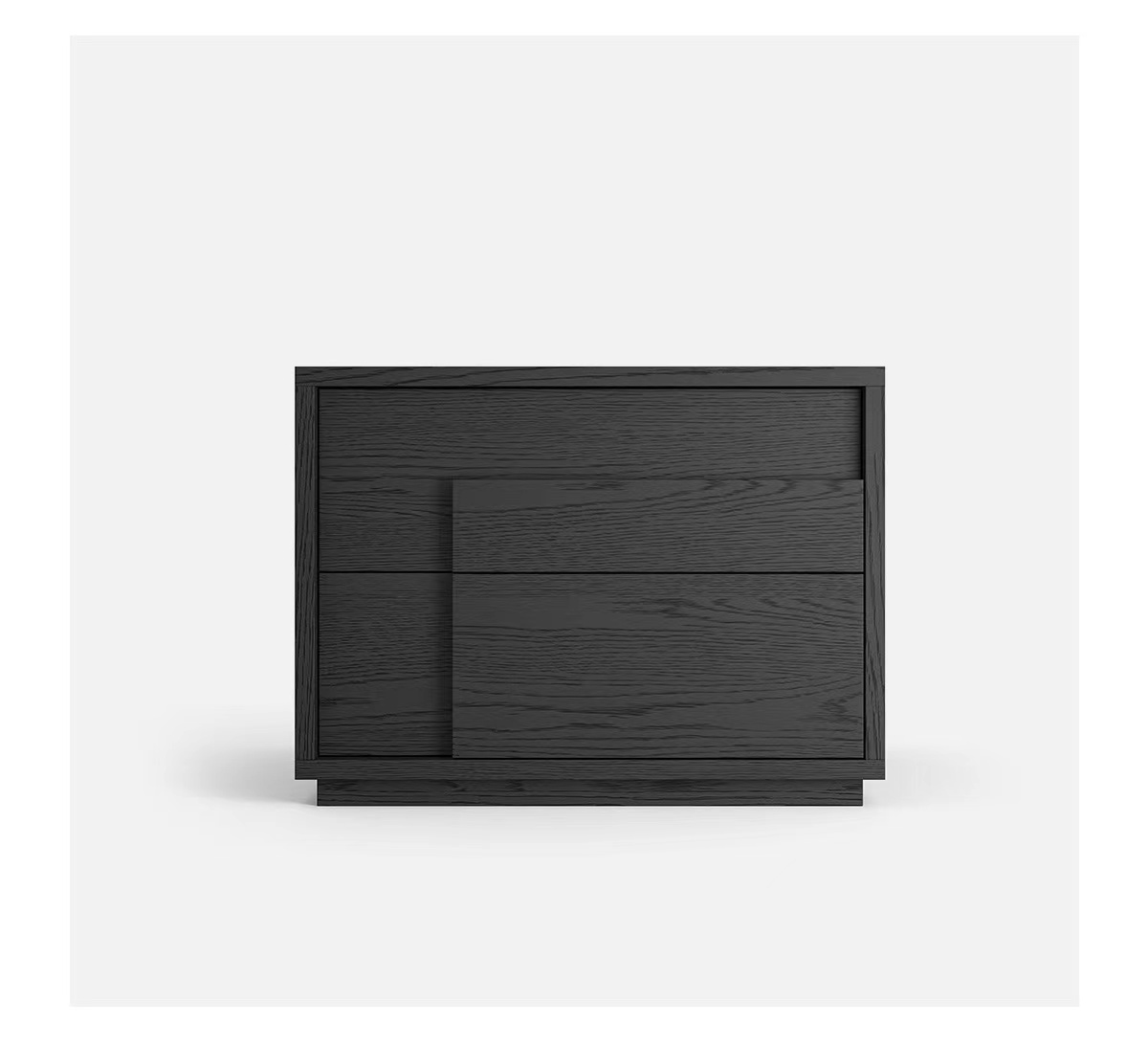 现代极简约卧室床头柜北欧小户型柜子黑橡木意式多功能储物床头柜