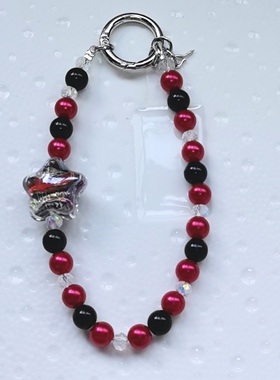 新款合金手机链星星串珠手工diy串珠挂件车挂钥匙扣包包挂饰