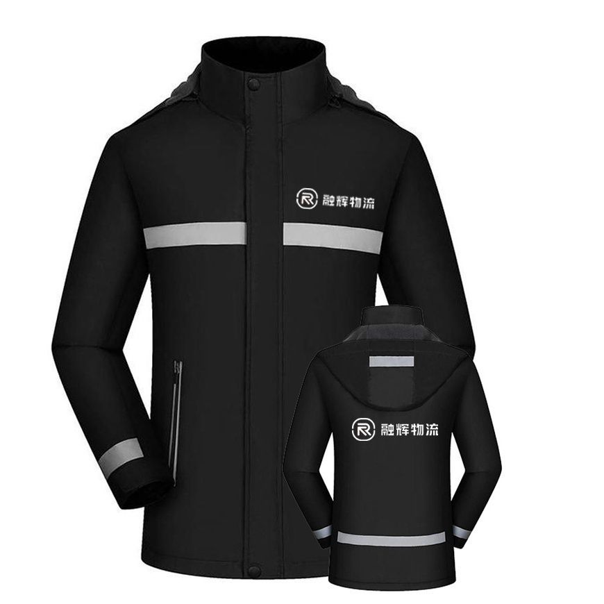 定制新款融辉物流工作服秋冬男女冲锋衣马甲快递配送工装印LOGO