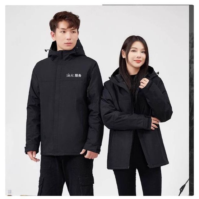 海尔服务工作服冲锋衣定制空调安装售后清洗秋冬棉服工装印字logo