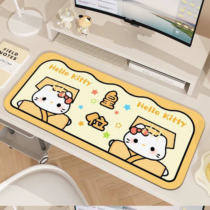 hellokitty可爱软硅藻泥大鼠标垫卡通高颜值办公室宿舍电脑桌垫