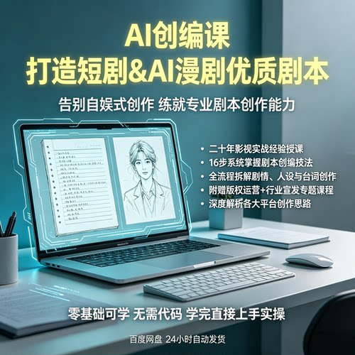 AI创编课，教你写爆款短剧与AI漫剧，让你的AI创作不再自娱自乐