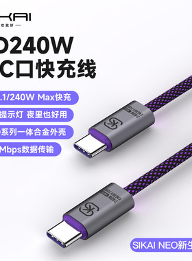 SIKAIPD240W双C口闪充数据线