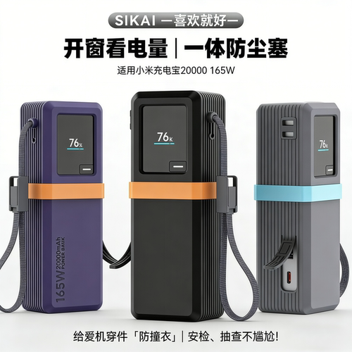 SIKAI小米165W自带线保护壳