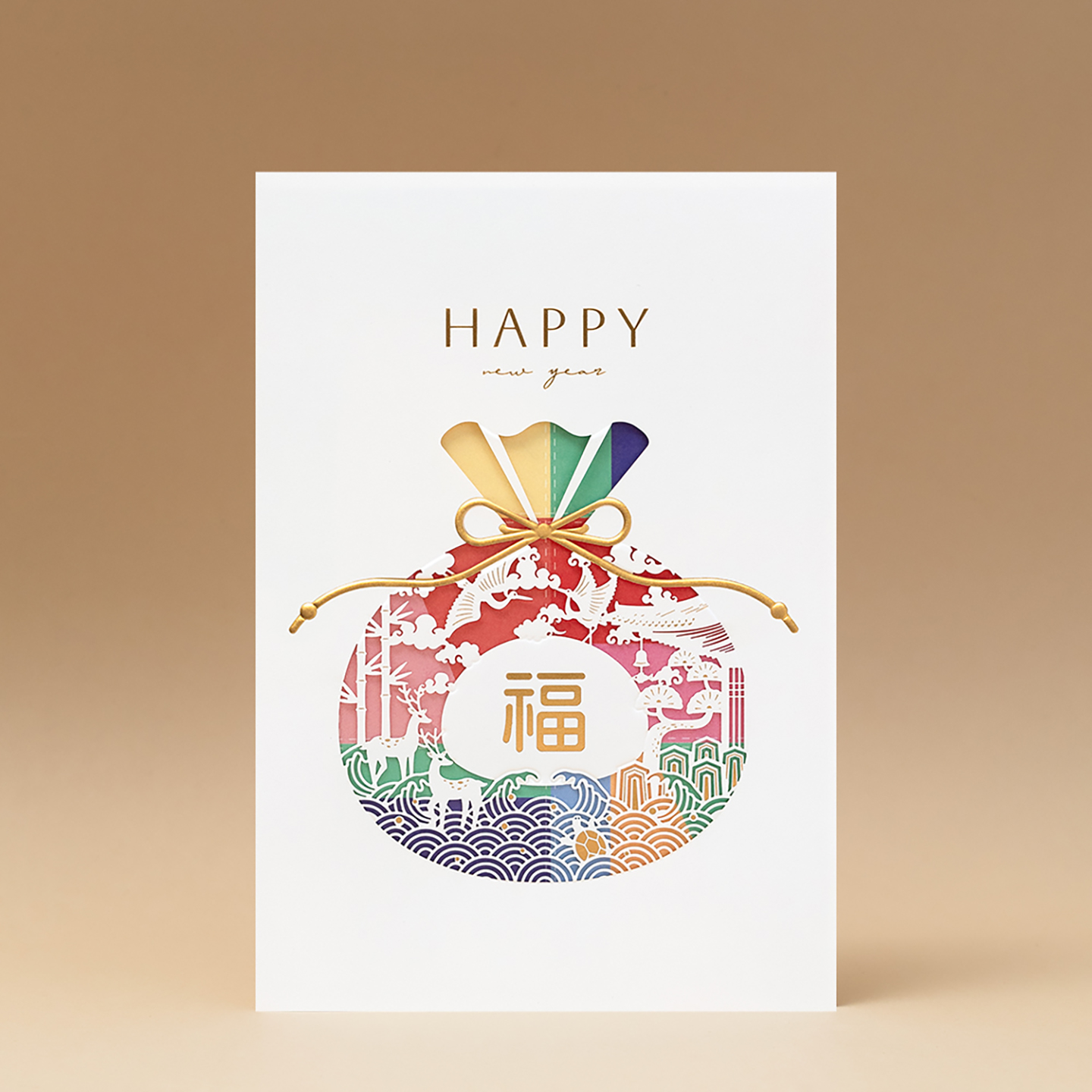 中国风贺卡高级感2026马新年元旦春节贺年卡定制创意镂空祝福卡片