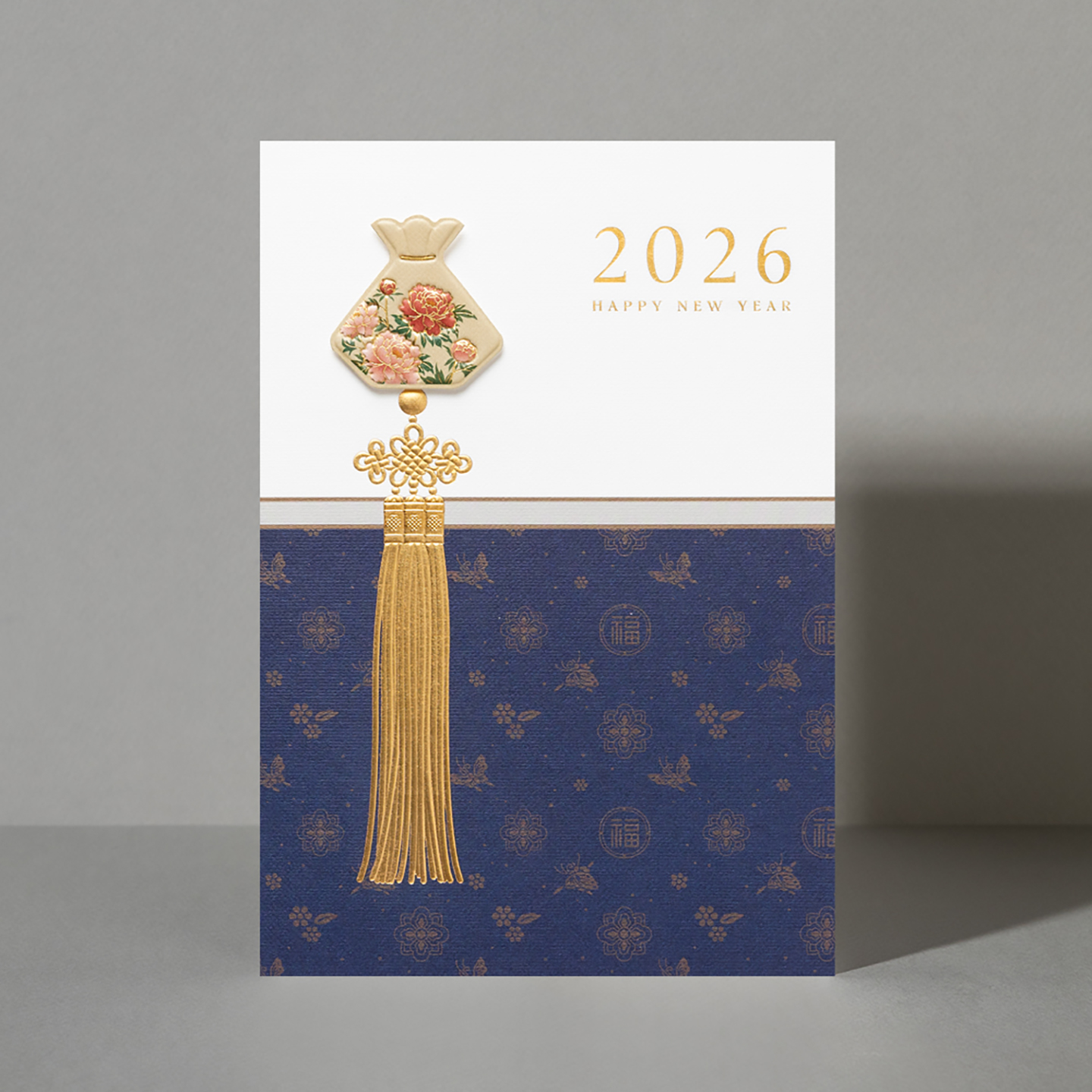 新年贺卡2026马元旦春节感谢卡片