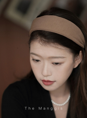 易梦玲同款发箍 York宽边冬日压发毛线针织发带纯色简约头箍外出