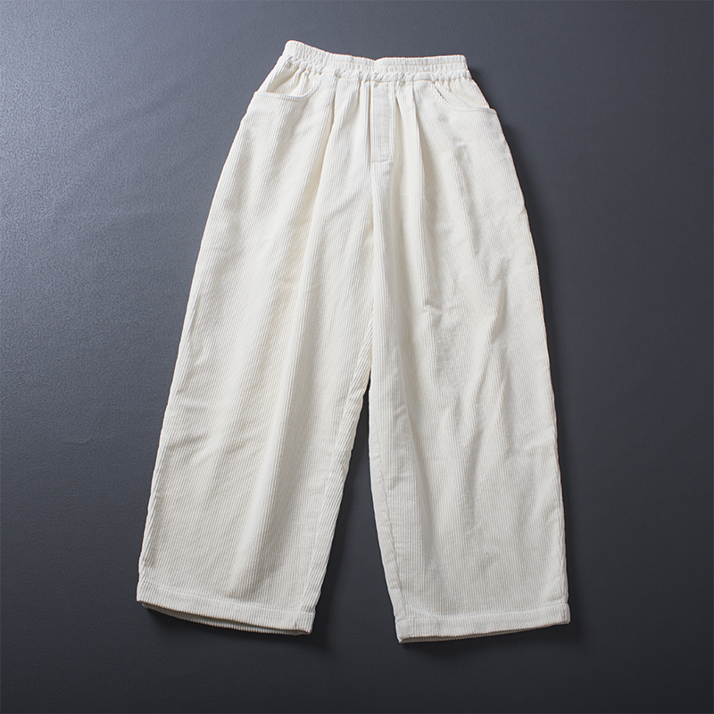 2025秋季新款麻黑条纹休闲裤