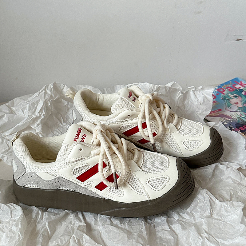 蓝色清爽小白鞋网面透气鞋子软底