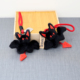 卡通小恶魔钥匙扣毛绒暗黑蝙蝠玩偶夜猫子公仔书包挂件万圣节礼物