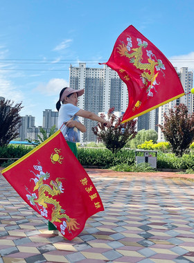 胜蓝龙旗结实耐用舞龙旗龙凤旗