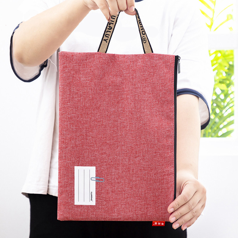 핸드백 파일 가방 지퍼 A4 학생 과목 분류 가방 캔버스 모자 산전 검진 보관 정보 가방 사용자 정의