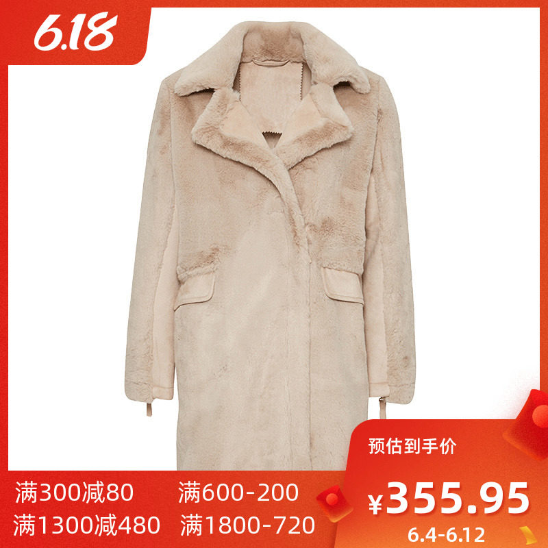 艾格 冬季女装时尚百搭休闲潮搭舒适大衣外套Y727