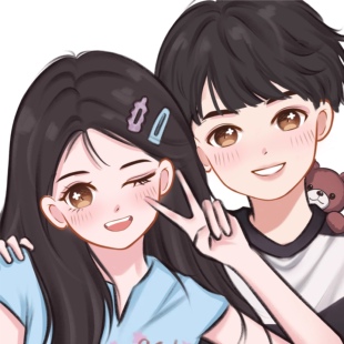 手绘头像定制卡通形象设计人物照片转漫画人像动漫情侣画头像 Q版