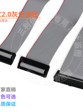IDC2.0mm间距灰色排线FC6/8/10/12/14/16/20P JTAG JLINK下载线