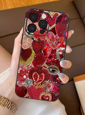 千禧绮情适用苹果17promax手机壳新年款iPhone16pro套15plus红色喜庆ip13pm硅胶防摔12por全包11p带挂绳14女