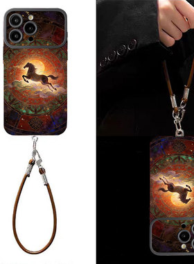 敦煌神驹适用苹果17promax手机壳新年款iPhone16pro套15plus红色喜庆ip13pm硅胶防摔12por全包11p带挂绳14女