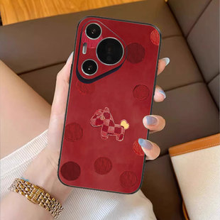 红纹福马适用华为pura80pro手机壳m60新年款 mate70荣耀magic8女50红色p40喜庆30马年p70高级感nova14小众400